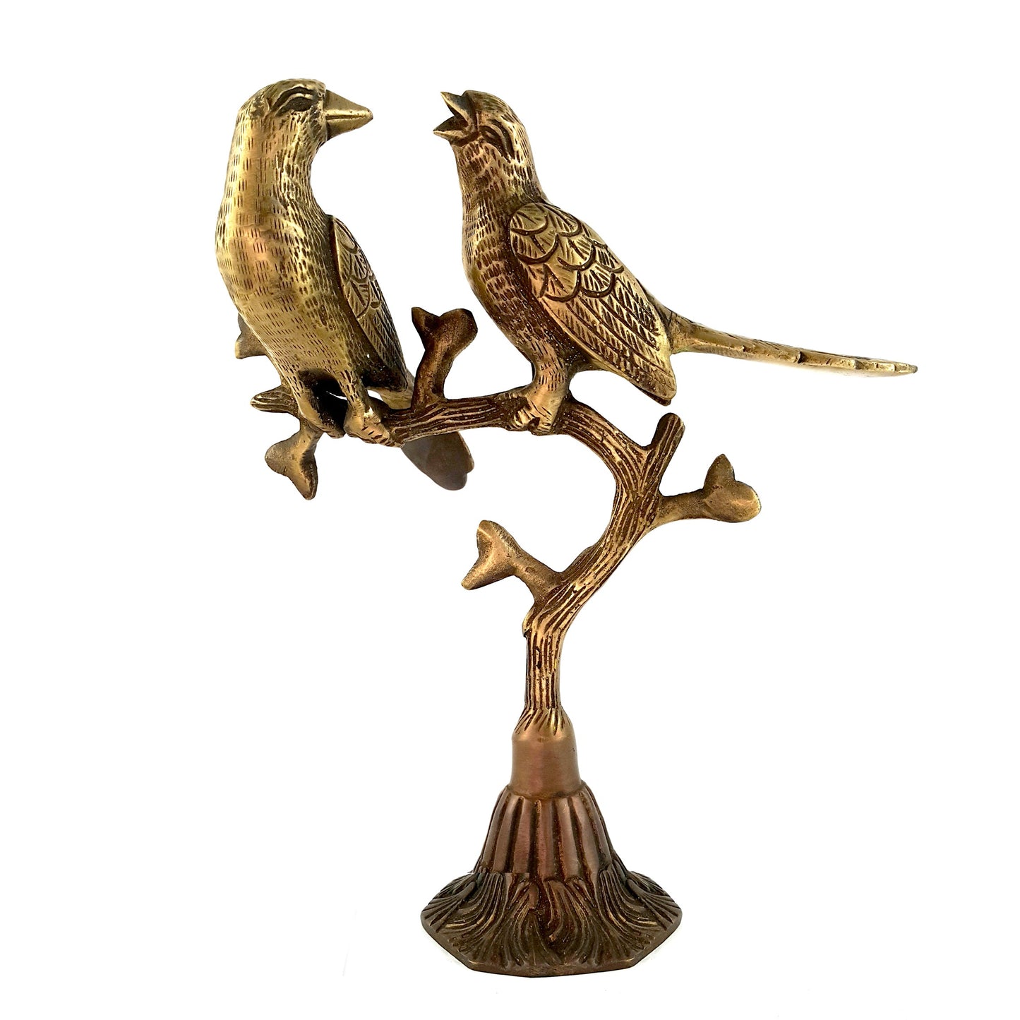 Brass Love Birds on Tree Showpiece