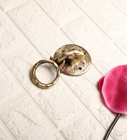 Elephant Face Brass Door Knocker