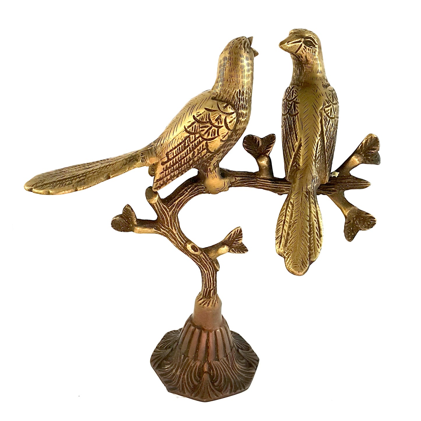 Brass Love Birds on Tree Showpiece
