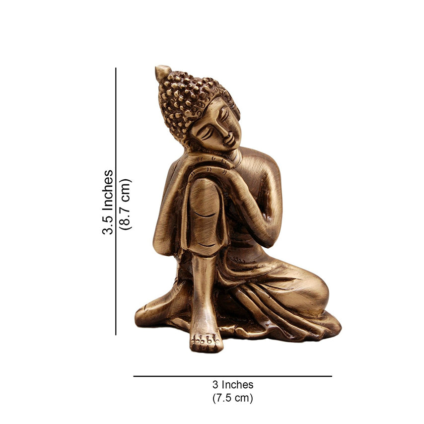 Brass Buddha Resting Showpiece
