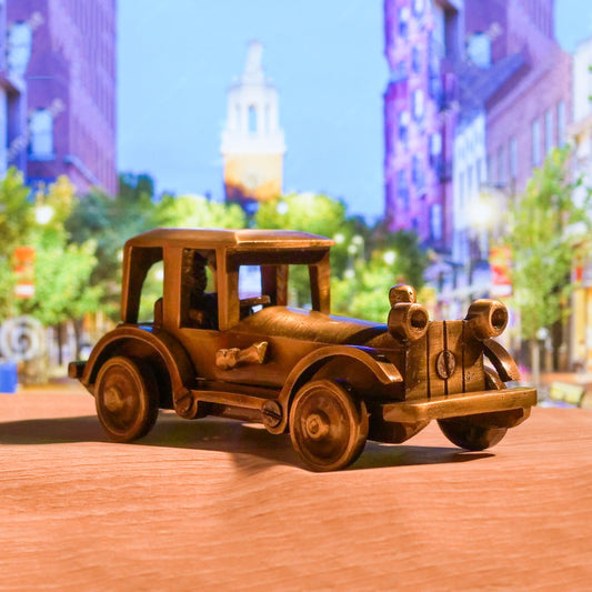 Brass Vintage Motor Car Showpiece Figurine Statue for Home