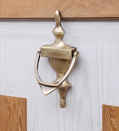 Georgian Design 8" Oval Brass Door Knocker