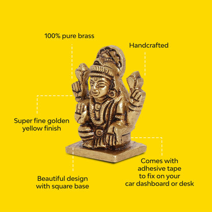 Gaja Lakshmi Brass Idol | 100% Pure Brass | Antique Finish