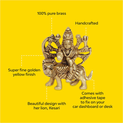 Mahagauri Durga Brass Idol | 100% Pure Brass | Antique Finish