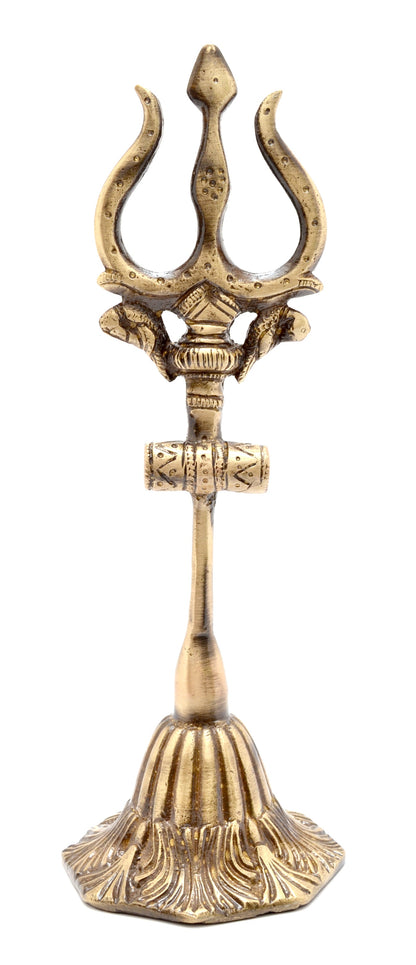 Brass Shiva's Trishul with Damru