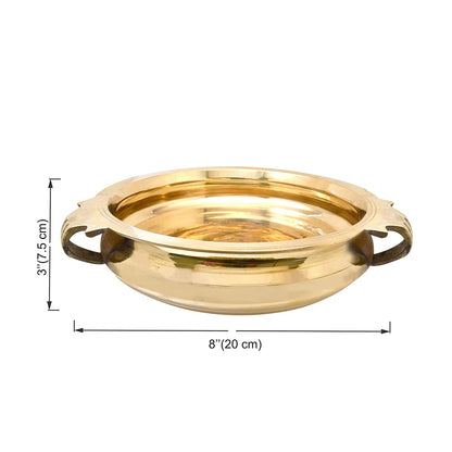 Brass Urli Traditional Bowl Showpiece, Natural Brass, Standard, Antique Yellow