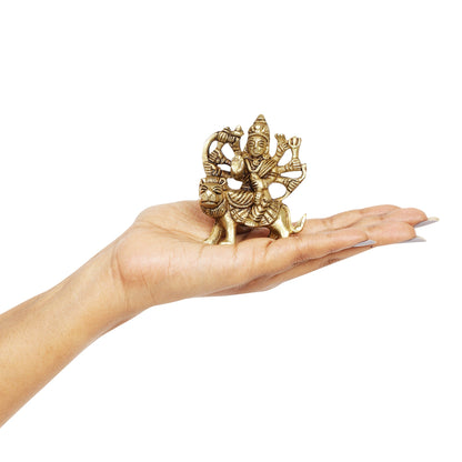 Mahagauri Durga Brass Idol | 100% Pure Brass | Antique Finish