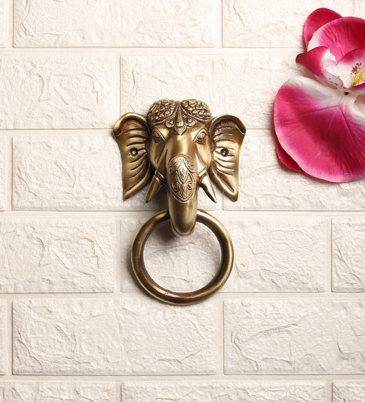 Tuskar Ganesha Brass Door Knocker