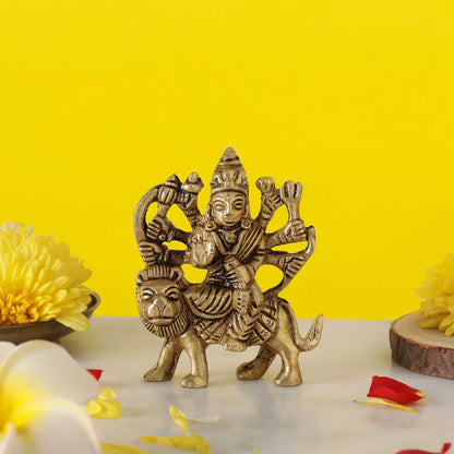 Mahagauri Durga Brass Idol | 100% Pure Brass | Antique Finish