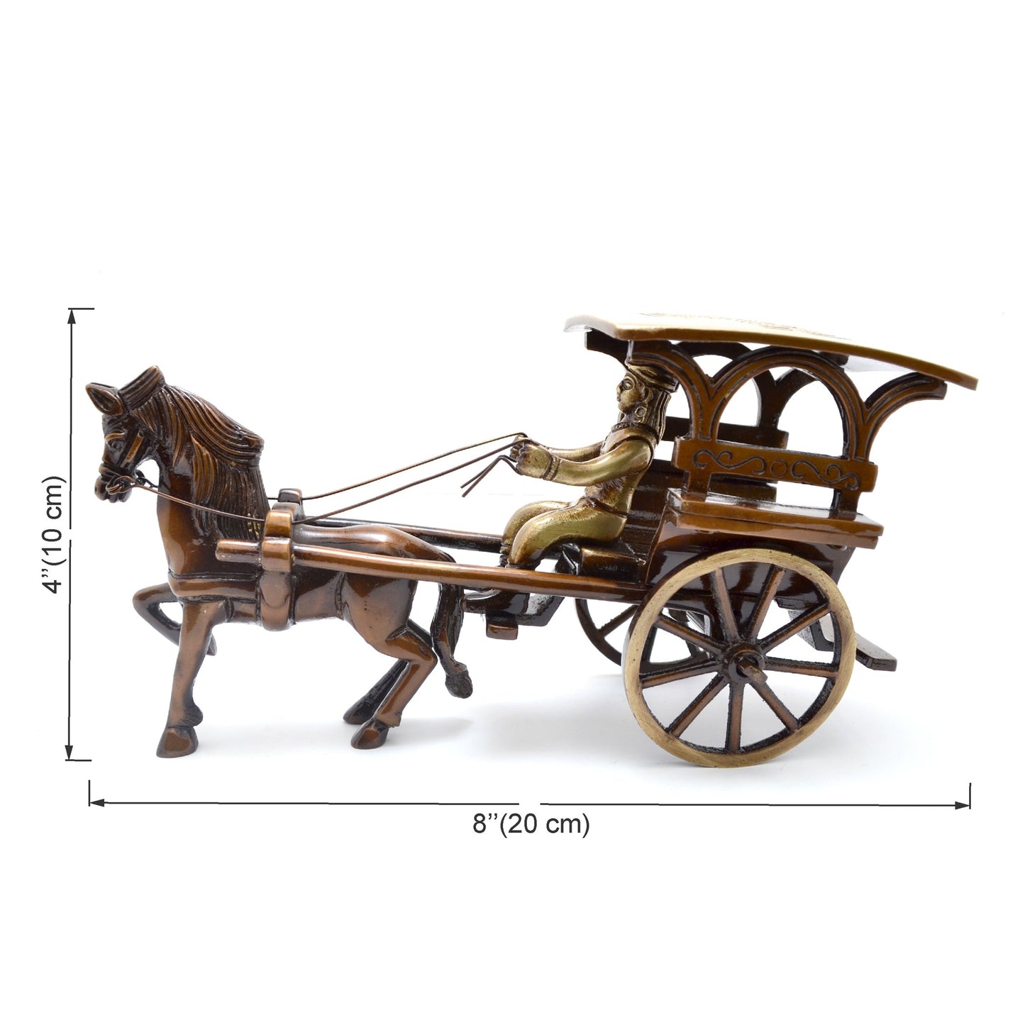 Brass European Horse Carriage Showpiece