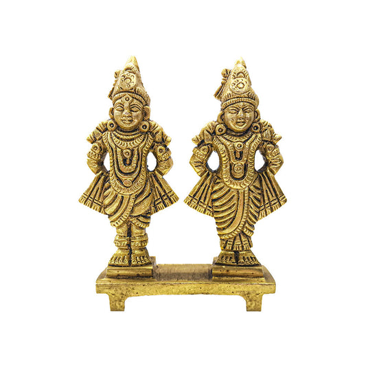 Vitthal Rukmini Idol | 100% Pure Brass | Antique Finish