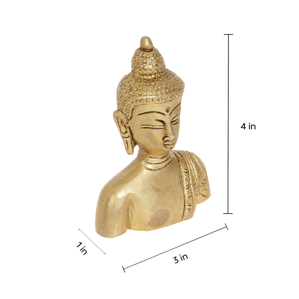 Buddha Showpiece | 100% Pure Brass | Antique Finish