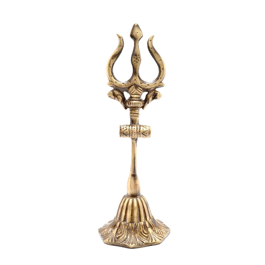 Brass Shiva's Trishul with Damru