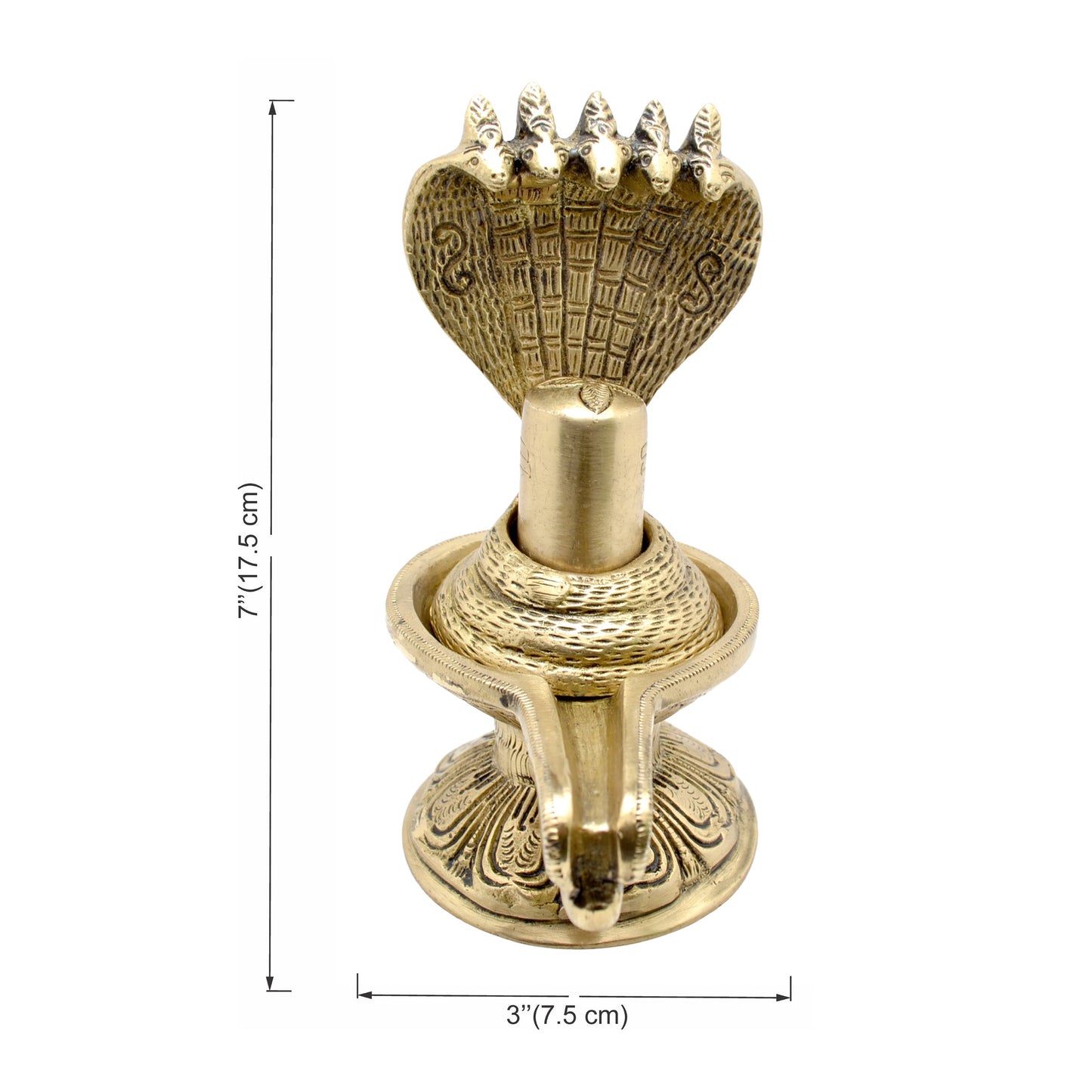 Brass Eternal Shivling with Sheshnag Showpiece