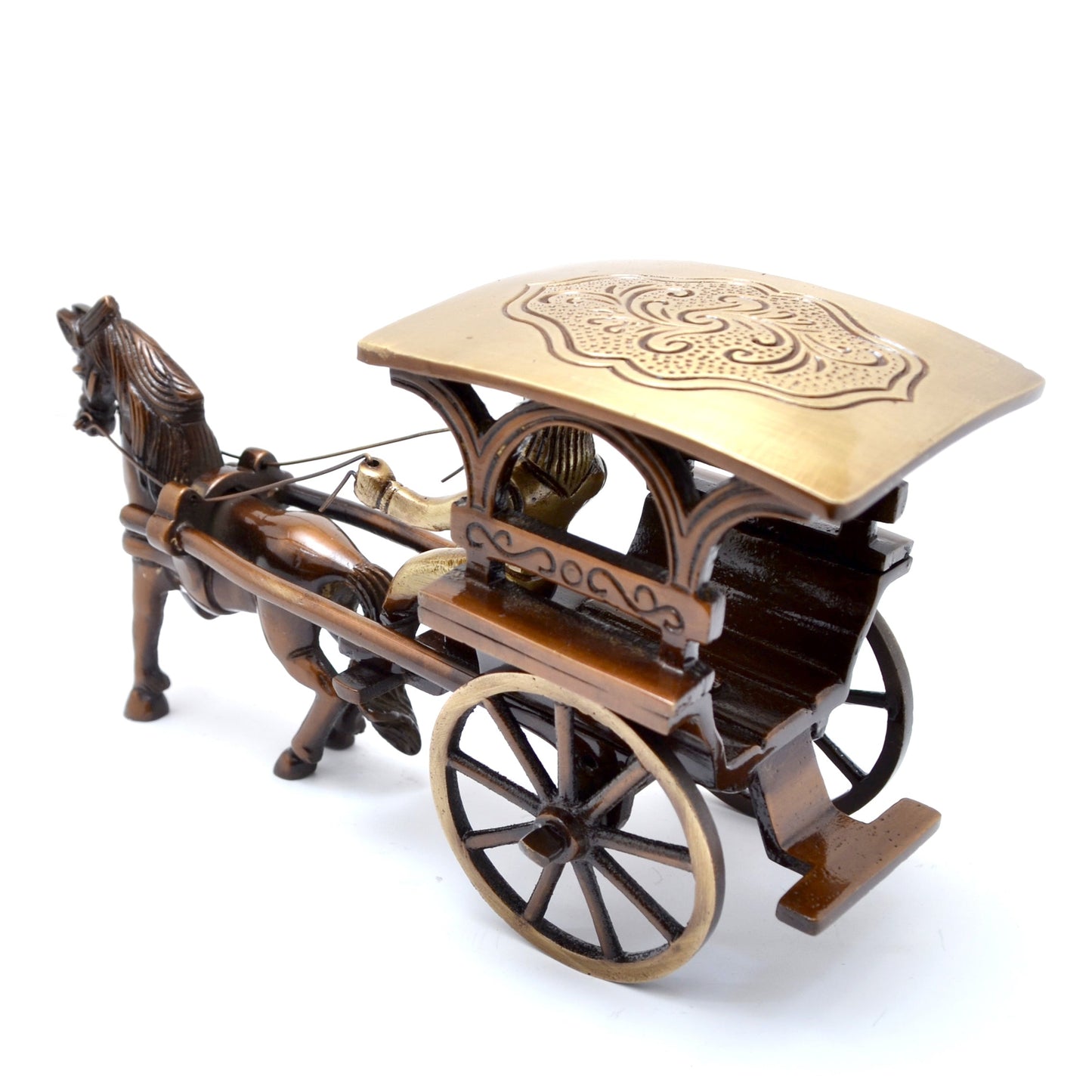 Brass European Horse Carriage Showpiece