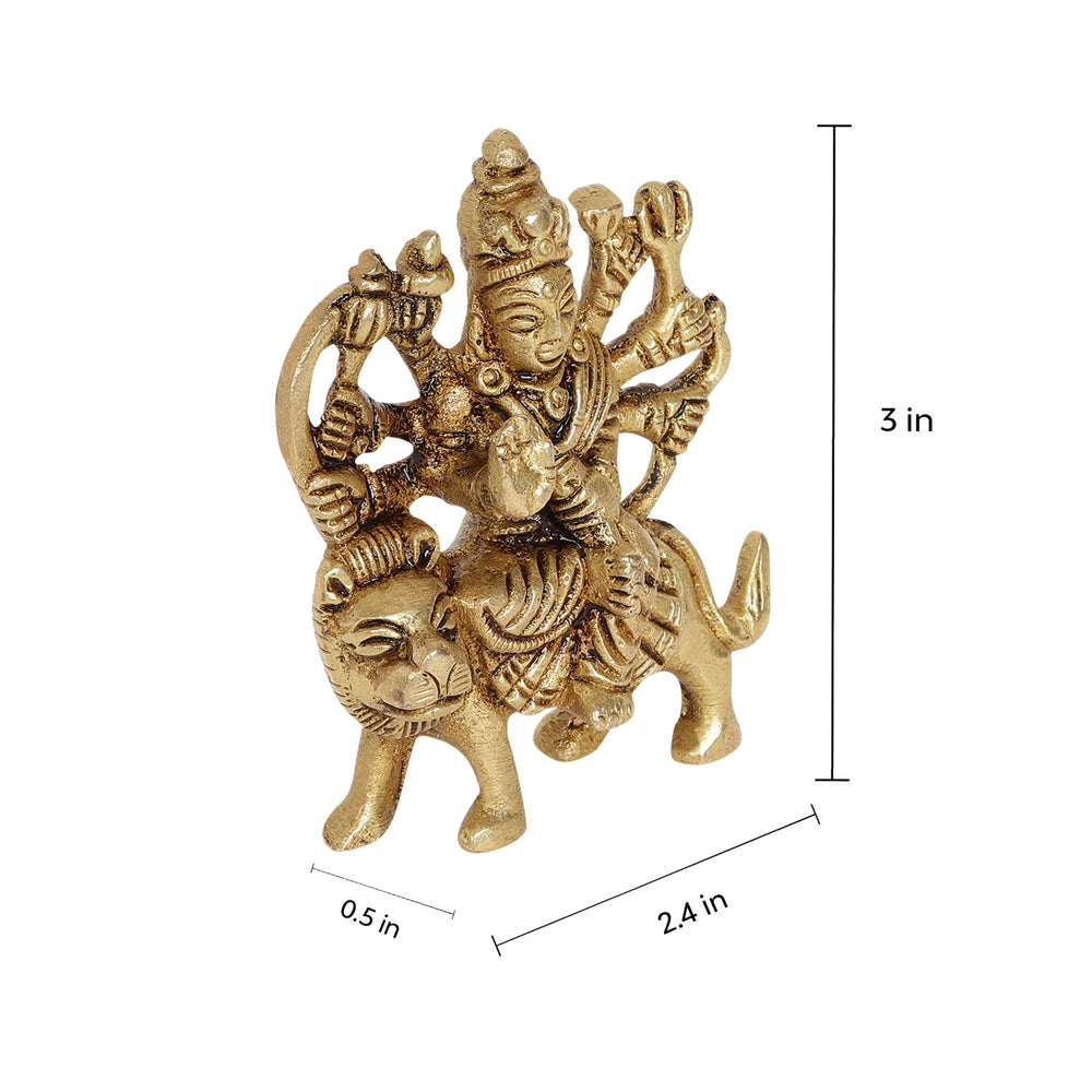 Mahagauri Durga Brass Idol | 100% Pure Brass | Antique Finish