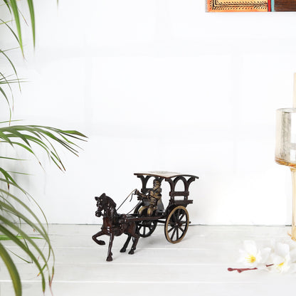 Brass European Horse Carriage Showpiece
