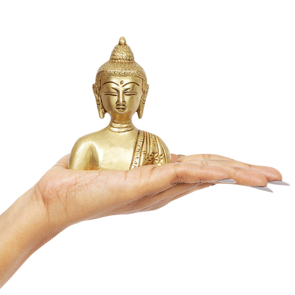 Buddha Showpiece | 100% Pure Brass | Antique Finish