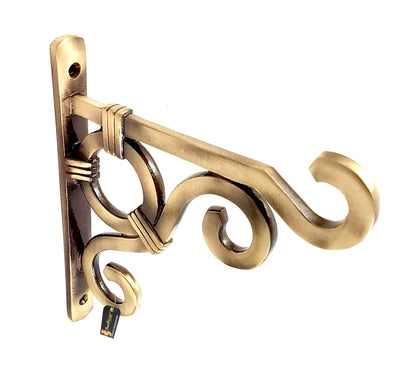 Ethnic Carved Brass Wall Lantern Diya Hanger