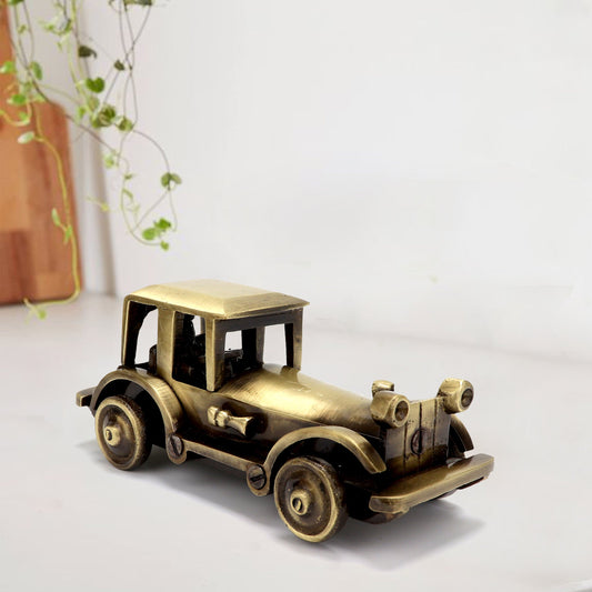 Brass Vintage Motor Car Showpiece Figurine Statue for Home