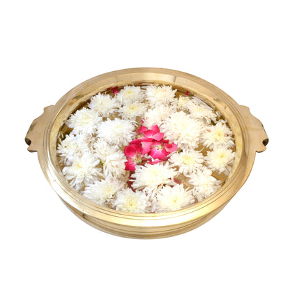 Brass Urli Traditional Bowl Showpiece, Natural Brass, Standard, Antique Yellow