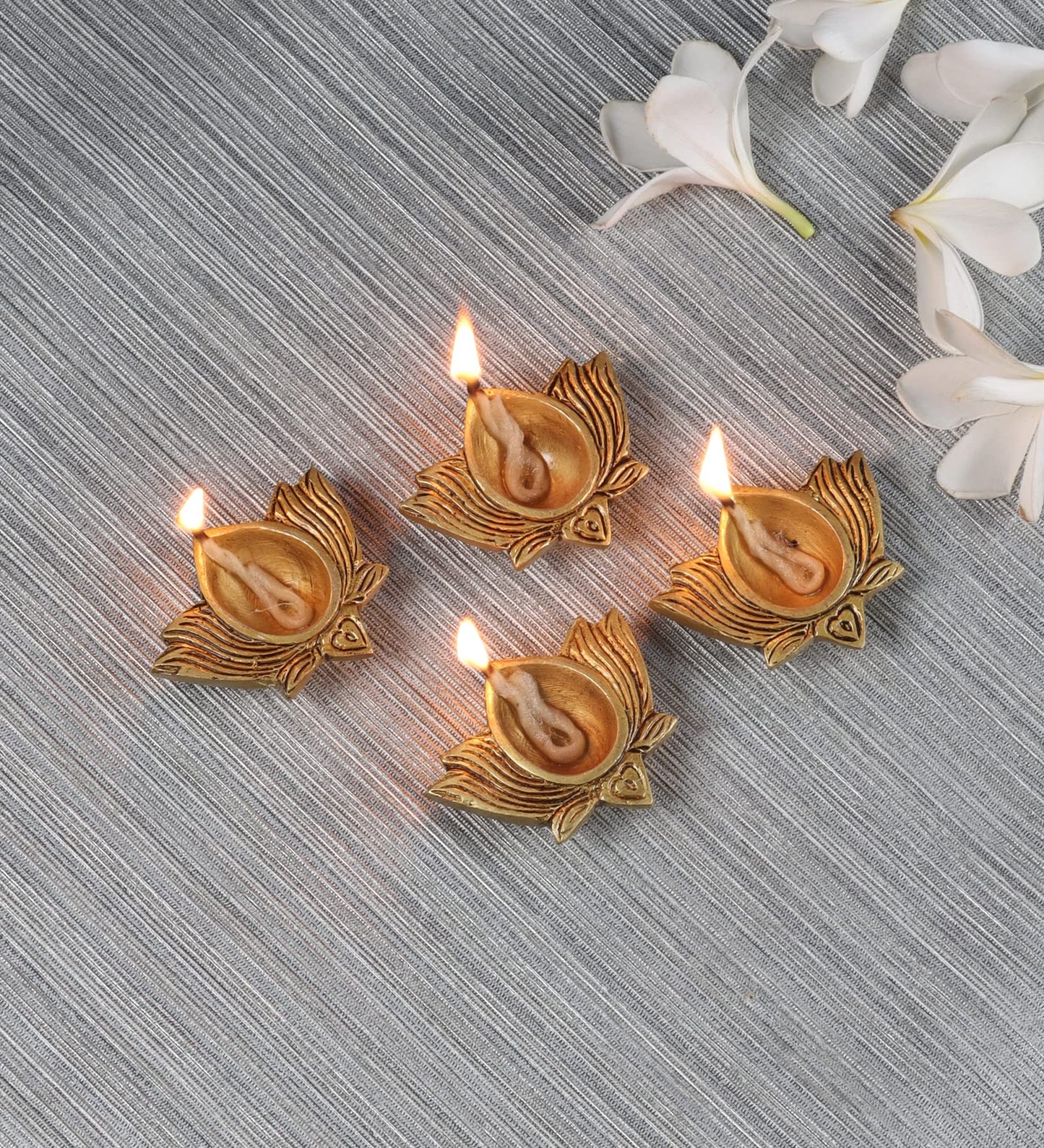 Lotus Shaped Decor Brass Diya