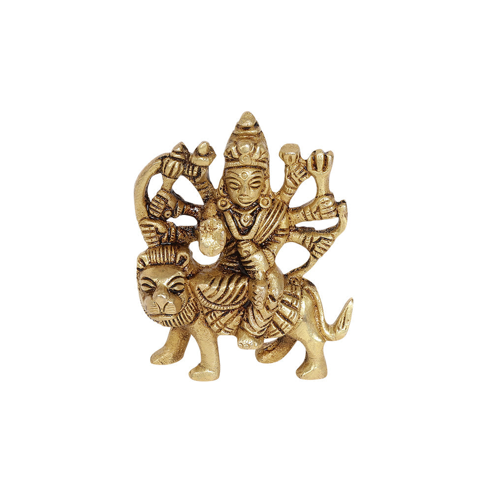 Mahagauri Durga Brass Idol | 100% Pure Brass | Antique Finish