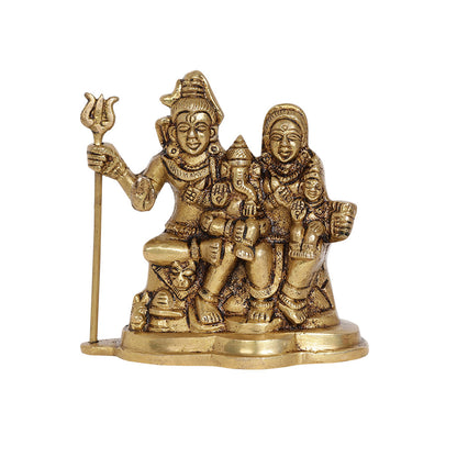 Shiva Parvati Brass Idol | 100% Pure Brass | Antique Finish